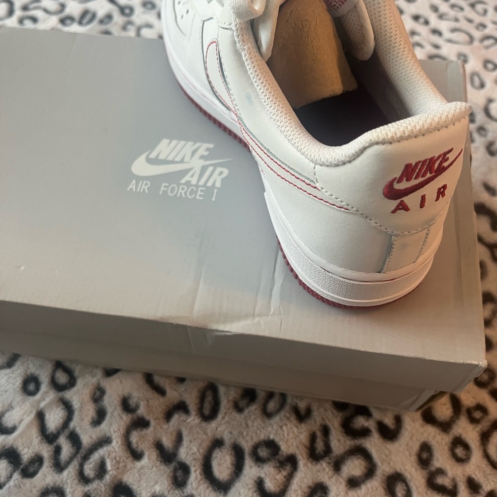 Nike Kids White and Red Sneakers - Picture 2 of 5